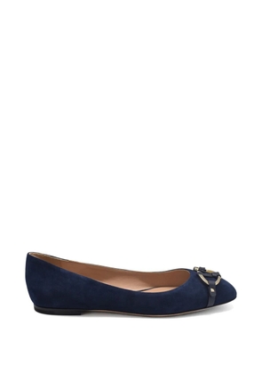 Valentino Garavani logo suede ballerinas - Blue