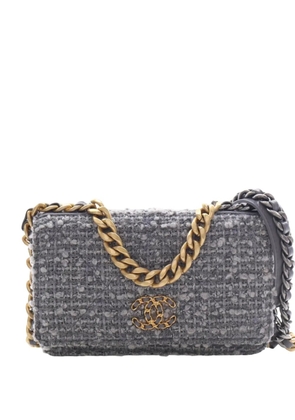 CHANEL Pre-Owned 2020 Tweed 19 Wallet On Chain satchel - Grey