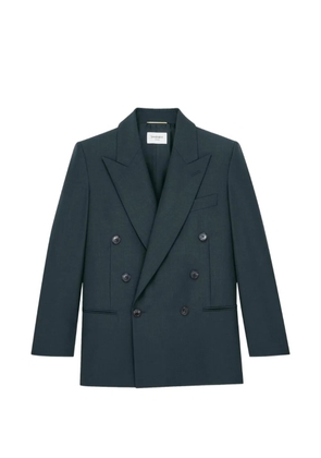 Saint Laurent double-breasted peak-lapel jacket - Green