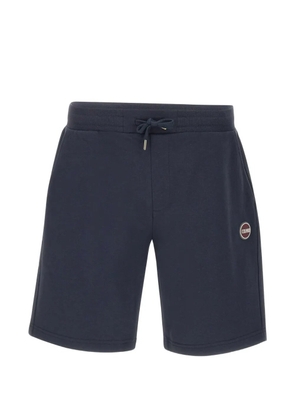 Colmar Plush drawstring logo-patch shorts - Blue
