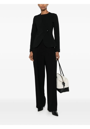 Emporio Armani asymmetric-front jacket - Black