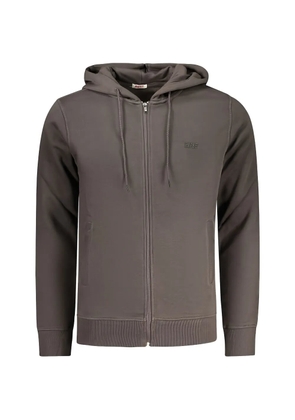 RIFLE zip-up embroidered-logo hoodie - Grey