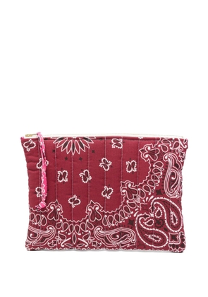 Call It By Your Name paisley-pattern clutch bag - Red