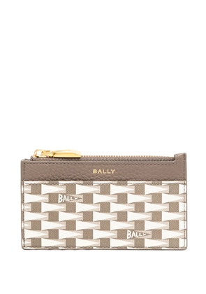 Bally Pennant monogram-pattern card holder - Brown