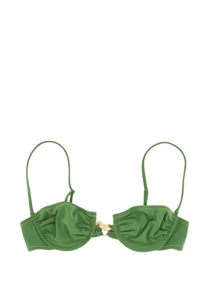 Reina Olga Hammond ruched bikini top - Green