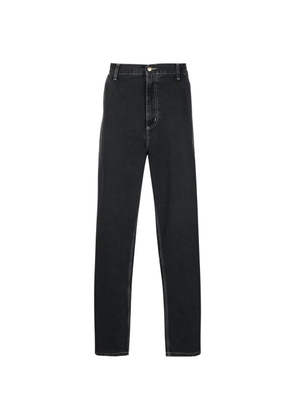 Carhartt WIP Simple triple-needle-stitch straight-leg jeans - Black
