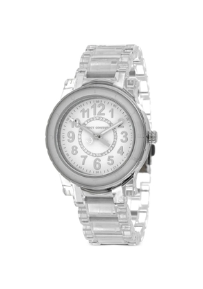 Juicy Couture HRH crystal-embellished 37mm watch - White