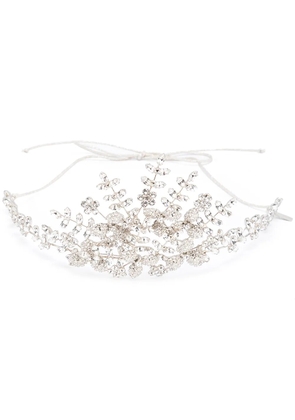 Jennifer Behr Zonya crystal-embellished tiara - Silver