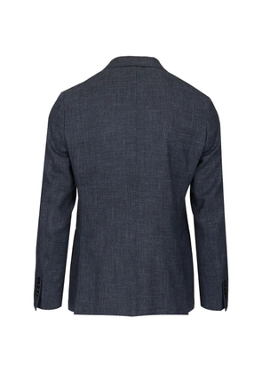 Al Duca D’Aosta 1902 melange-effect notched-lapel blazer - Blue