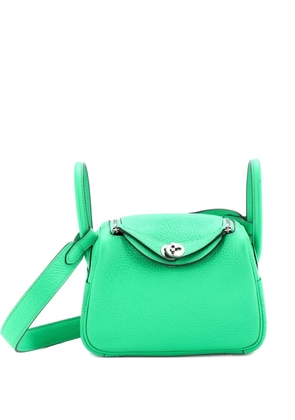 Hermès Pre-Owned Lindy Bag Clemence Mini crossbody bag - Green