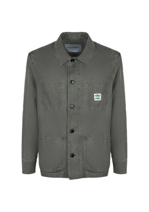 Closed logo-patch multi-pocket SHIRT jacket - Green
