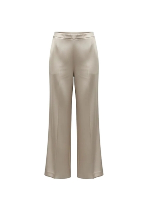 Black Label satin-finish trousers - Neutrals