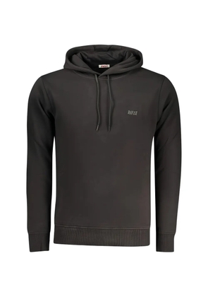 RIFLE logo-detail drawstring hoodie - Black