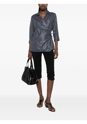 Paloma Wool wrap-style chest-pocket blouse - Blue