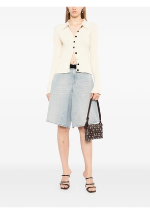 OUR LEGACY raw-edge wide-leg shorts - Blue