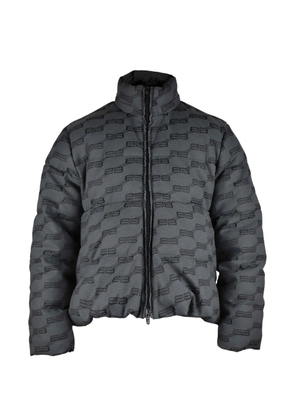 Balenciaga logo-pattern padded jacket - Grey