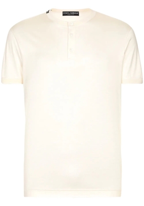 Dolce & Gabbana round-neck silk T-shirt - White