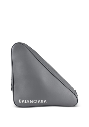Balenciaga Triangle leather clutch bag - Grey