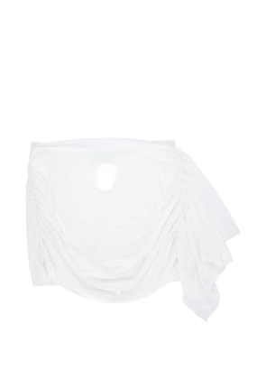 Federica Tosi ruched draped-detail mini skirt - White