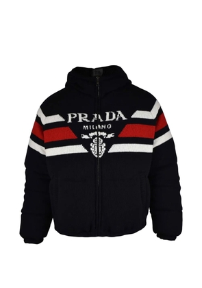 Prada logo-embellishment padded jacket - Blue