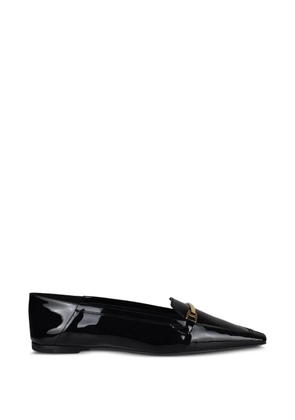 Saint Laurent Chris horsebit-detail pointed loafers - Black