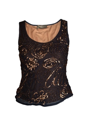 MARLY´S sequin pattern tank top - Black