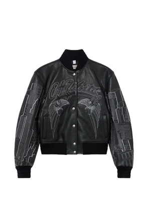 Off-White snap-button-fastening bomber jacket - Black