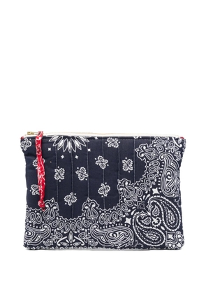 Call It By Your Name paisley-print clutch bag - Blue