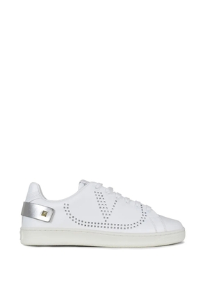 Valentino Garavani backnet perforated leather sneakers - White