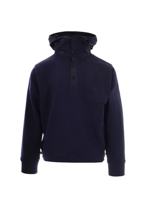 Ballantyne logo-embroidered button-up hoodie - Blue