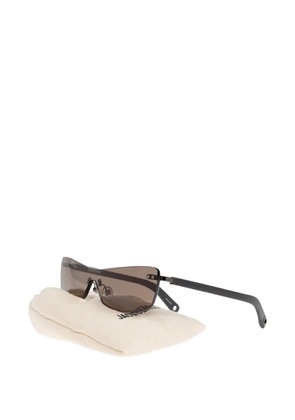 Jacquemus x Linda Farrow Mirada rectangle-frame sunglasses - Black