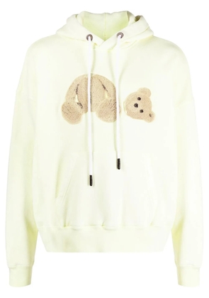 Palm Angels bear-motif hoodie - Yellow