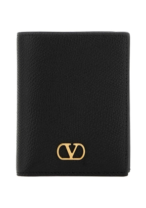Valentino Garavani VLogo grained-leather wallet - Black