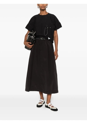 and Wander cargo midi skirt - Black