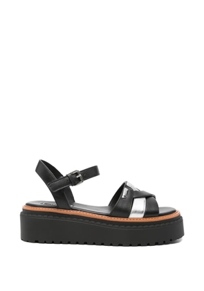 LIU JO logo-plaque sandals - Black
