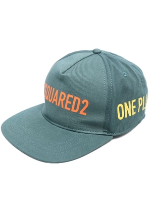 DSQUARED2 logo-print cotton cap - Green