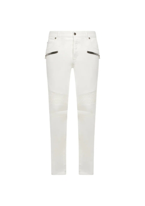 Balmain ribbed panelled jeans - White