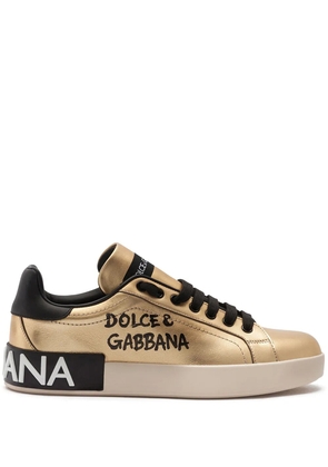 Dolce & Gabbana Portofino low-top sneakers - Gold