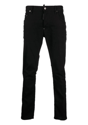DSQUARED2 logo-patch slim-cut jeans - Black