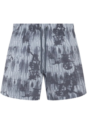 AMIRI tie-dye pattern swim shorts - Grey