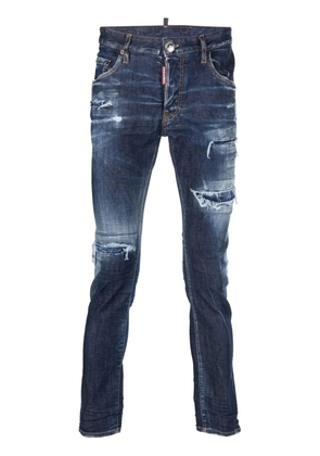 DSQUARED2 distressed-finish tapered-leg jeans - Blue