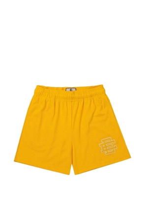 ERIC EMANUEL EE Basic logo-print mesh shorts - Yellow