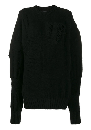 Ann Demeulemeester distressed effect jumper - Black