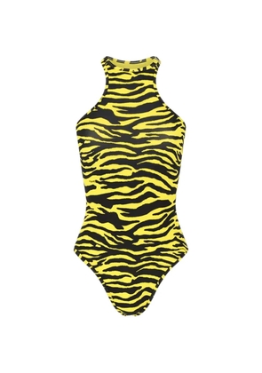 The Attico tiger-print racerback swimsuit - Yellow