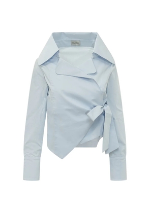 BALOSSA Nora wrap-style shirt - Blue