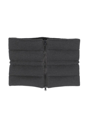 Brunello Cucinelli padded cashmere ribbed scarf - Grey