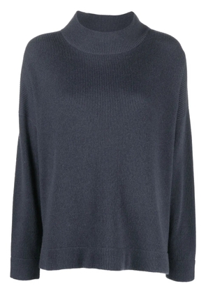 Brunello Cucinelli ribbed turtleneck jumper - Blue