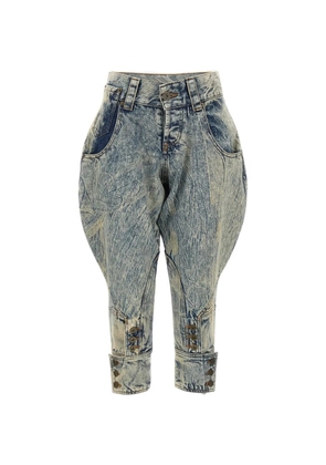 Vaquera acid-wash balloon jeans - Blue