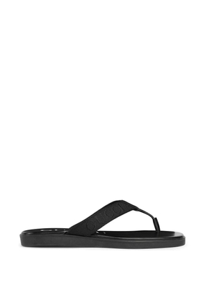 Gucci logo-embroidered thong sandals - Black