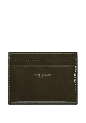 Saint Laurent patent-leather card holder - Green